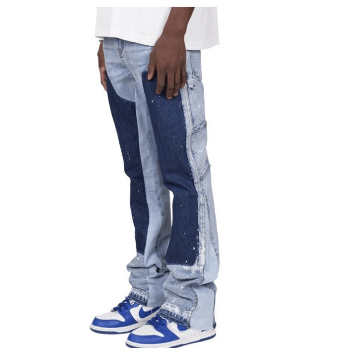 Flare Denim Straight Trousers